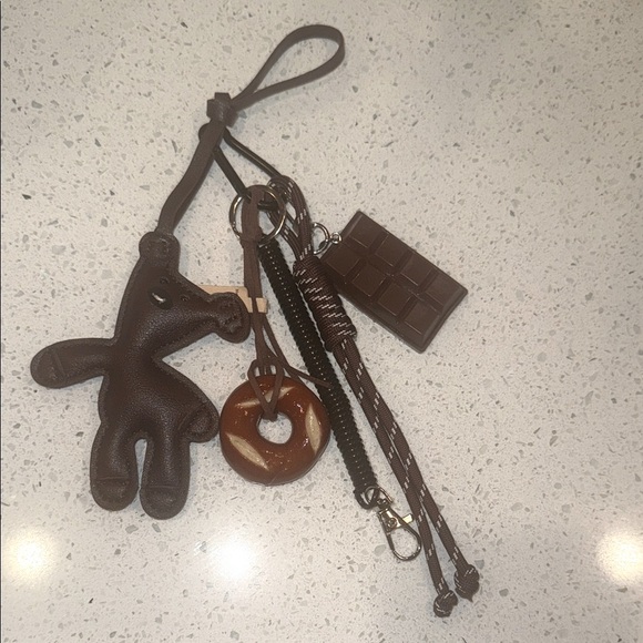 Accessories - Brown Teddy Vegan Leather Keychain/Purse Charm Accessory